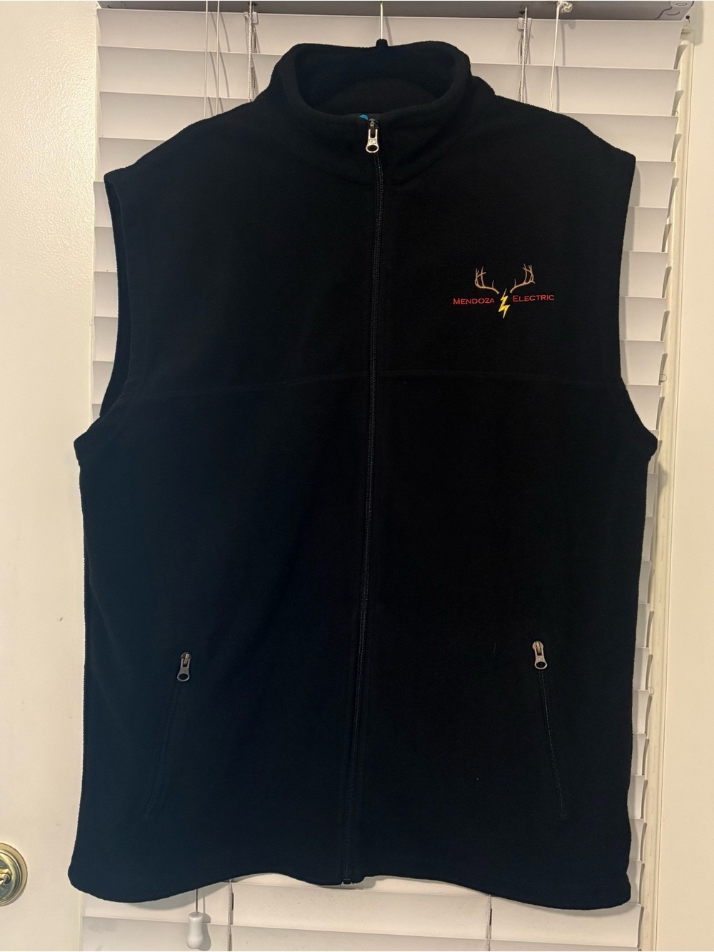 TRI-MOUNTAIN Men’s XL Black Fleece Full Zip Vest Mendoza Electric Workwear
